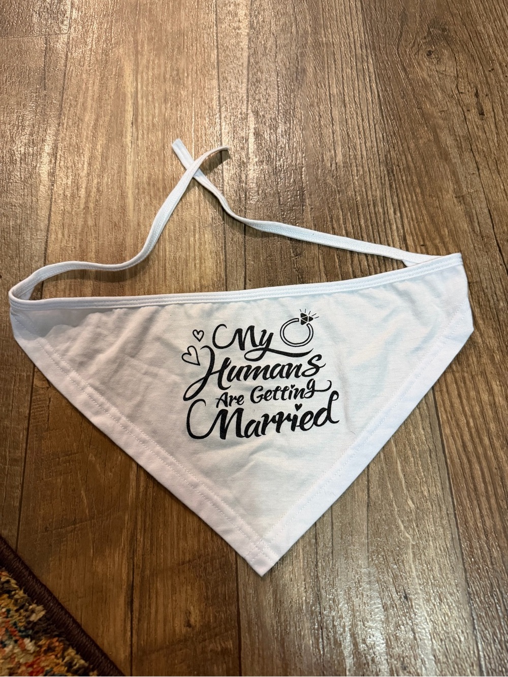 Dog bandanna for engagement